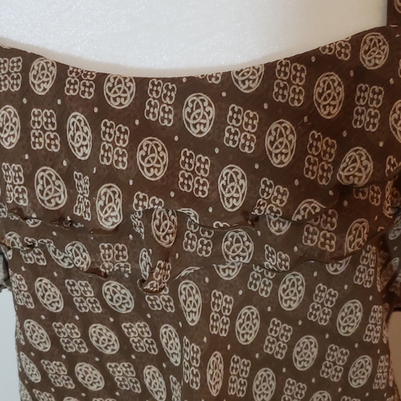 BANDOLINO Double Ruffle Camisole Tank Top Size 8 - Picture 3 of 4